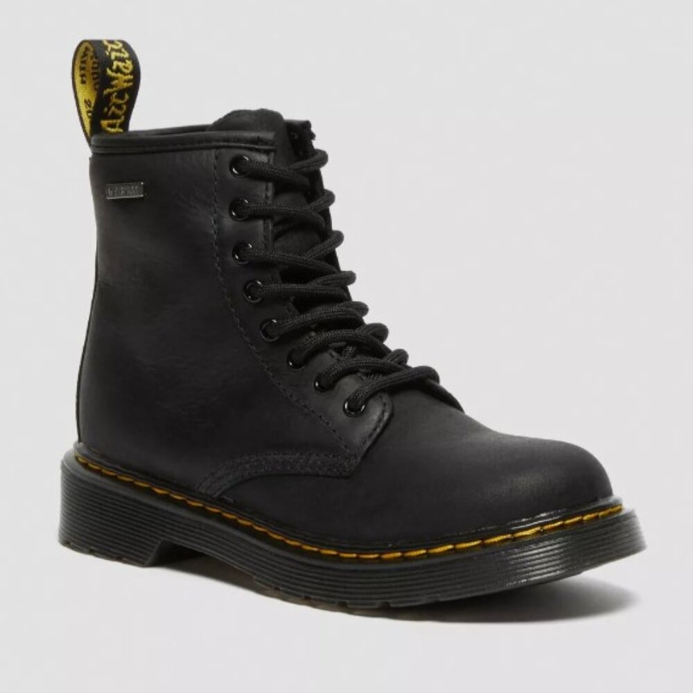 Dr. Martens Youth 1460 Softy T Leather Lace Up Boots Waterproof Size 5M